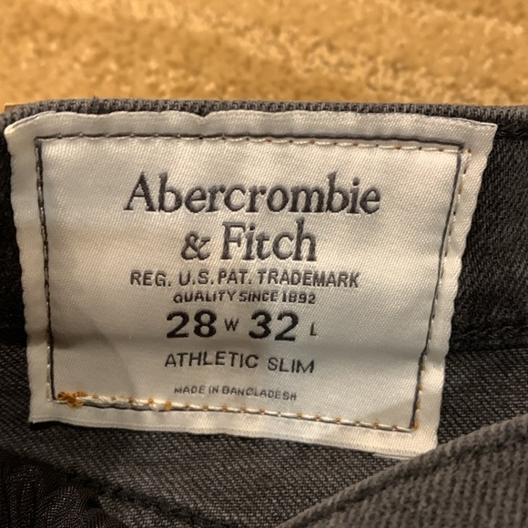 Abercrombie & Fitch 28x32 Athletic Slim Standard Length Gray Jeans - Picture 13 of 14